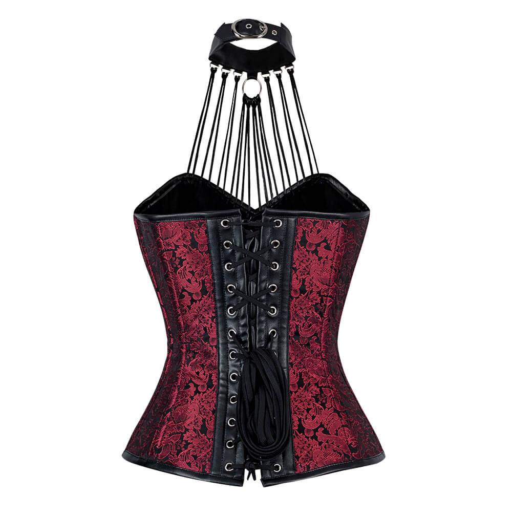 Earnest Gothic Overbust Corset with Neck Gear