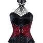Liesei Gothic Overbust Corsets with Attached Neck Gear
