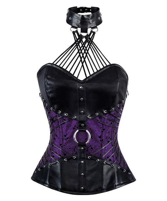 Ellesse Gothic Overbust Corsets with Attached Neck Gear