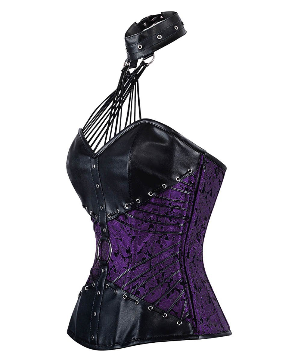 Ellesse Gothic Overbust Corsets with Attached Neck Gear