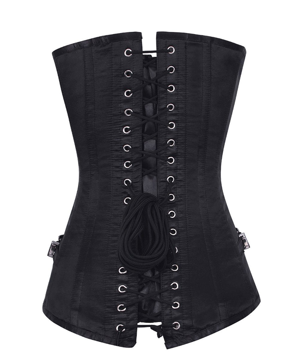 Jaecar Black Overbust Corset with Buckles
