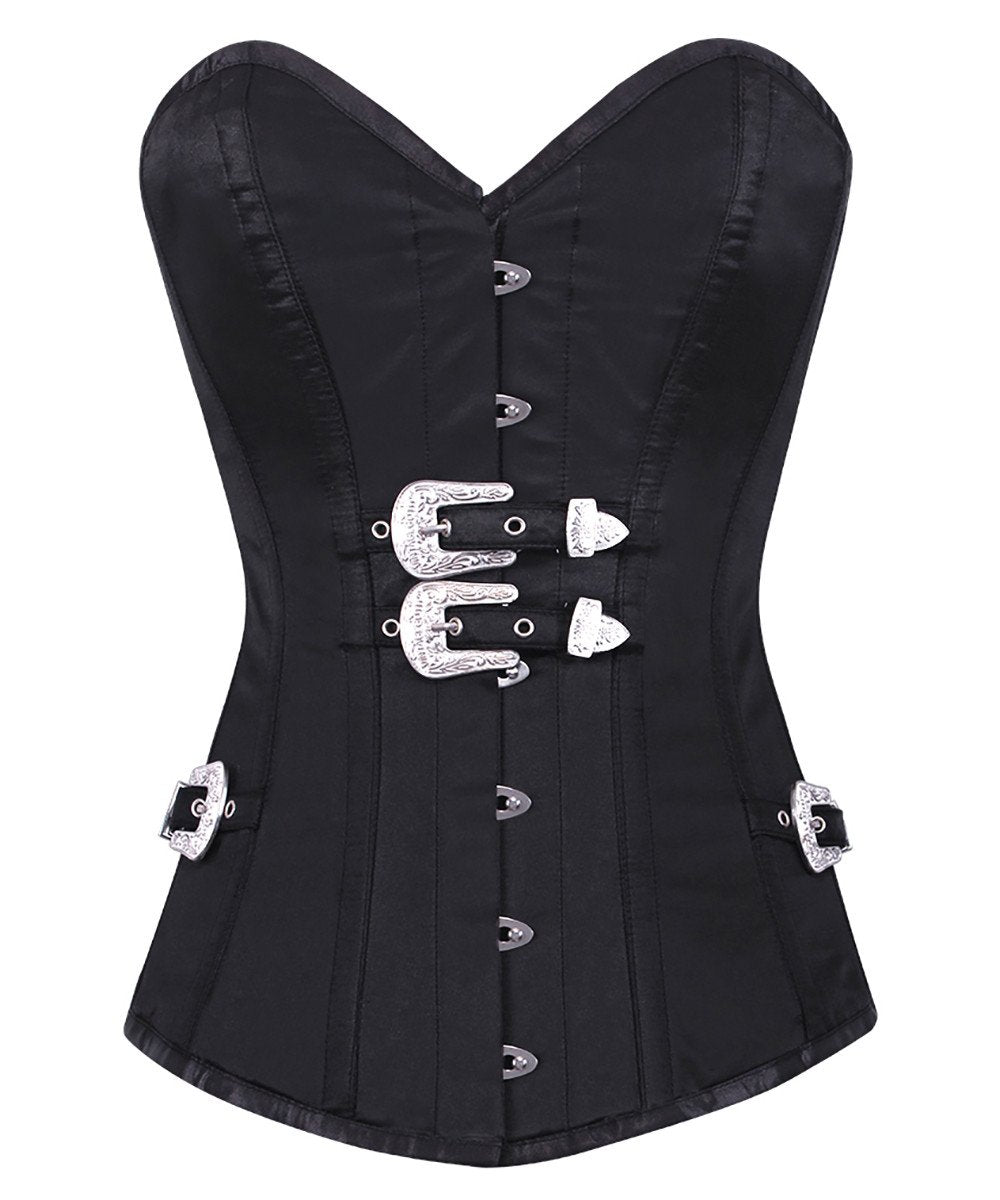 Jaecar Black Overbust Corset with Buckles