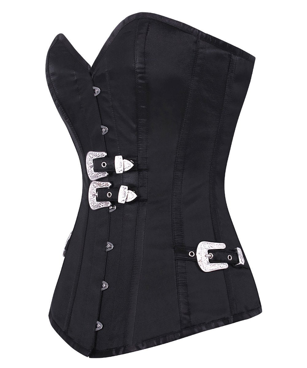 Jaecar Black Overbust Corset with Buckles