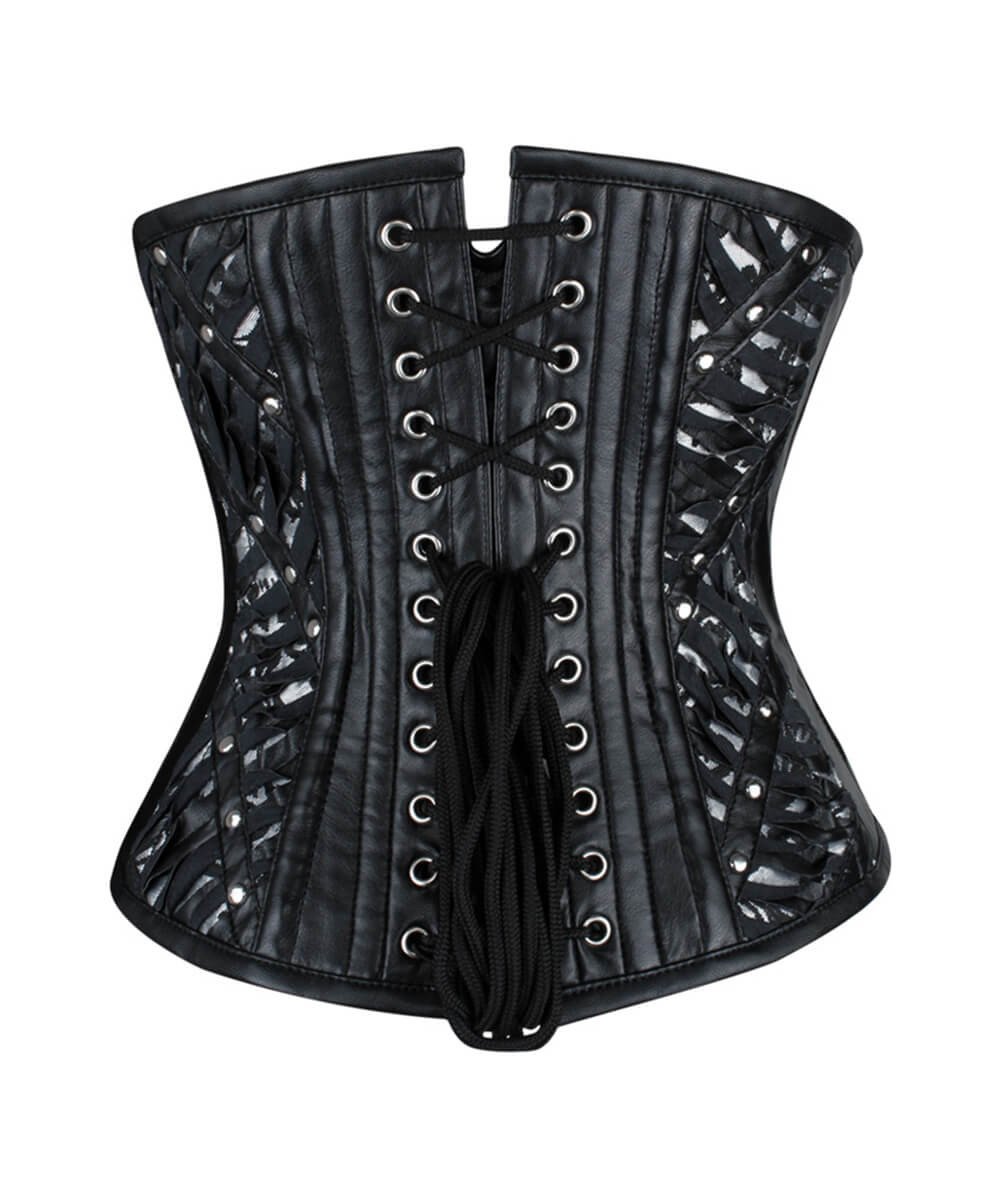 Freca Underbust Herringbone Black Corset