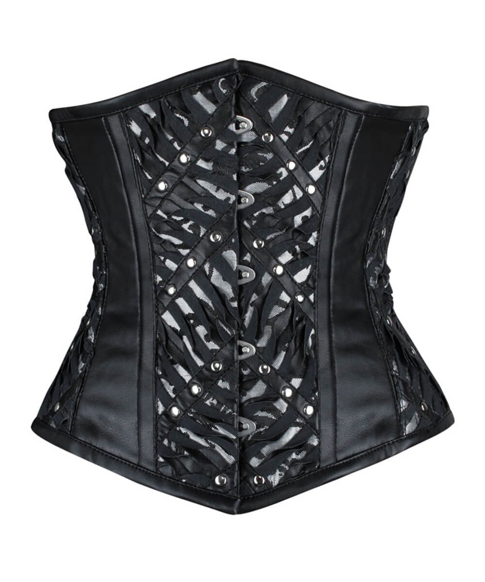 Freca Underbust Herringbone Black Corset