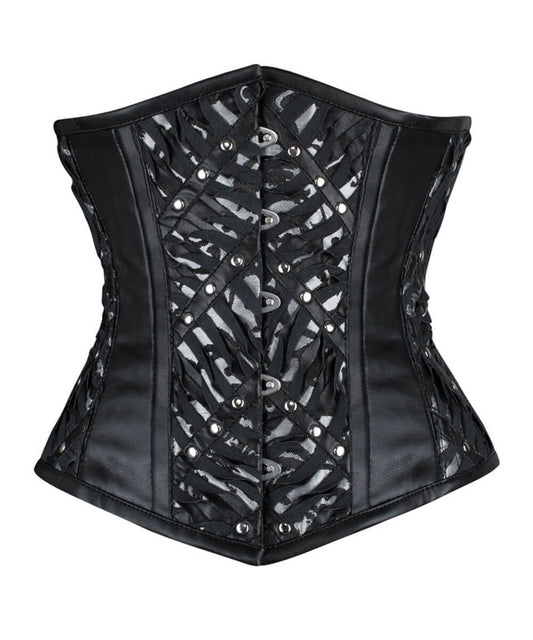 Freca Underbust Herringbone Black Corset
