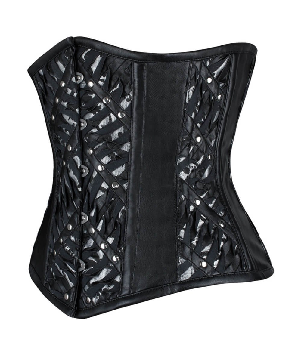 Freca Underbust Herringbone Black Corset