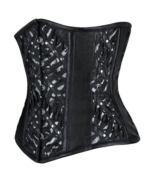 Freca Underbust Herringbone Black Corset