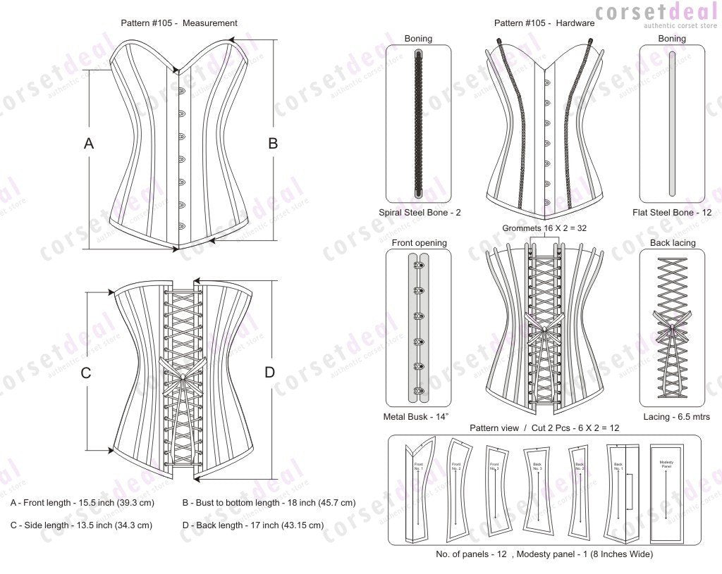 Sarohildi Black Corset