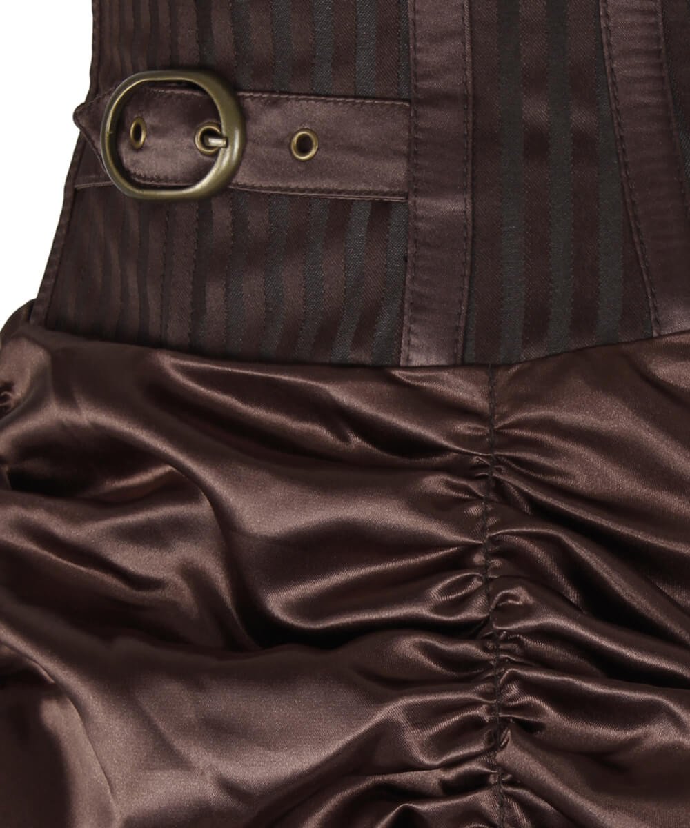 Anneliese Steampunk Brown Corset Dress