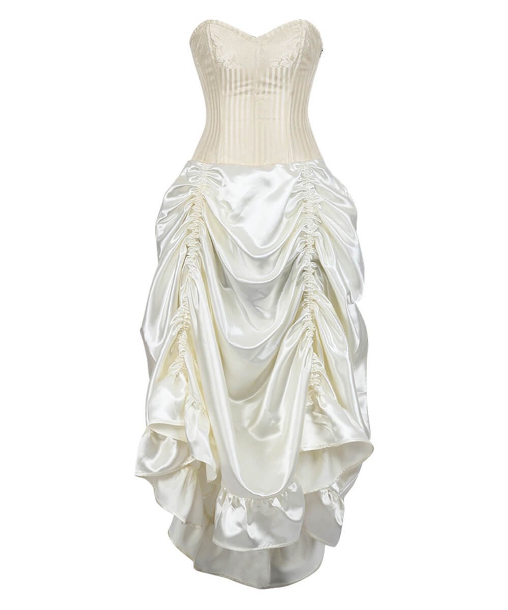 Rodina Ivory Brocade Corset Dress