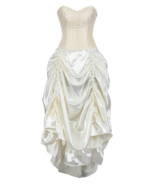 Rodina Ivory Brocade Corset Dress