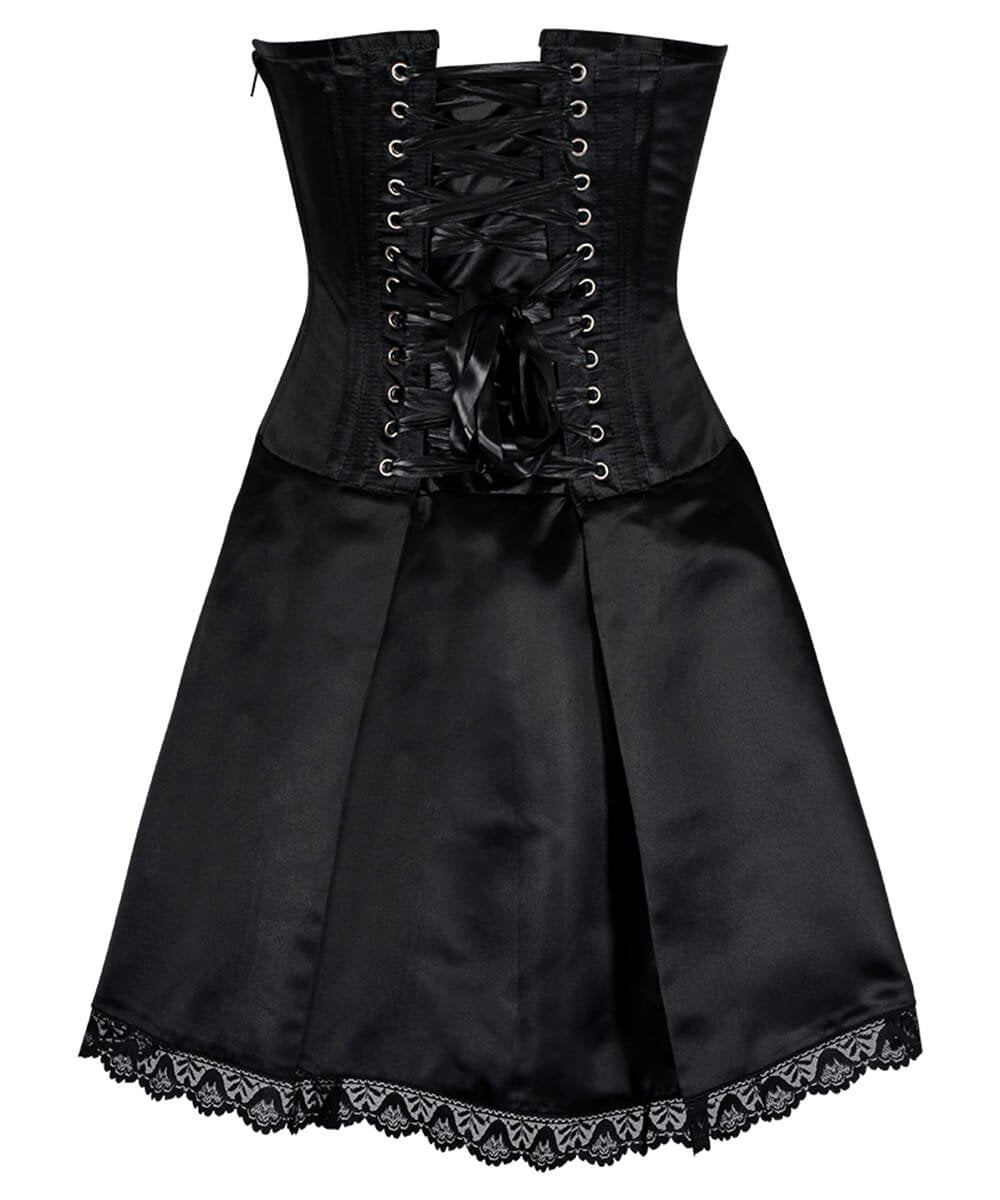 Philis Black Bustle Corset Dress