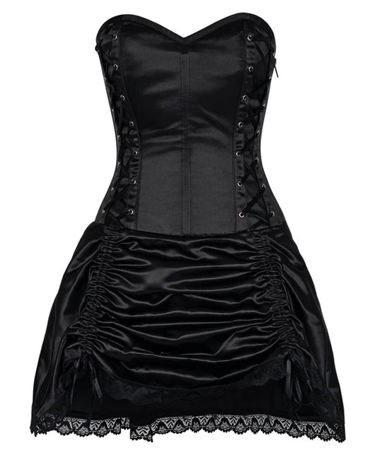 Philis Black Bustle Corset Dress