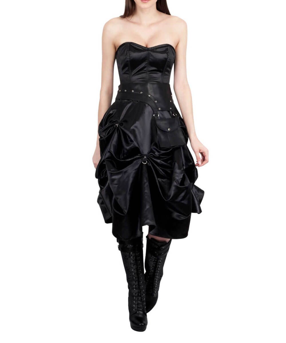 Vanmra Black Corset Dress