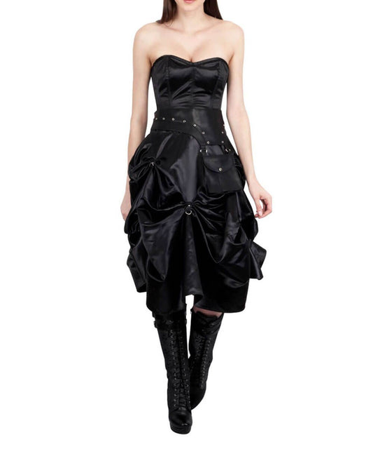 Vanmra Black Corset Dress