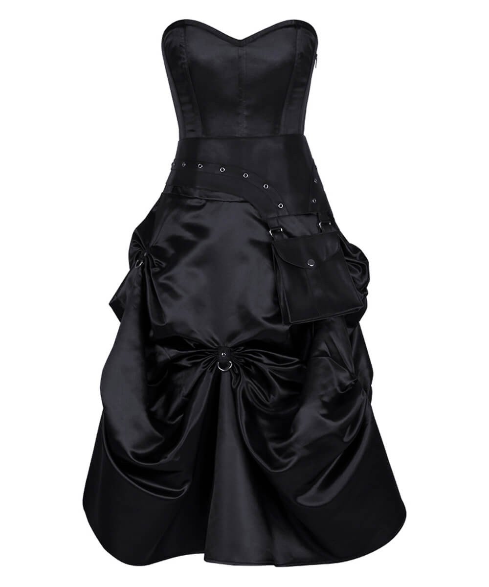 Vanmra Black Corset Dress