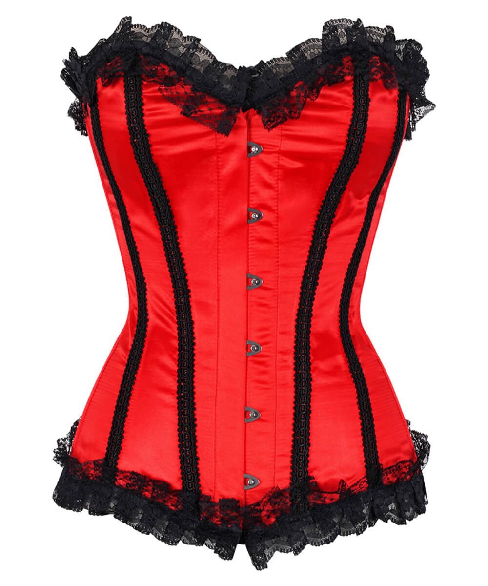 Deion Red Bursleque Overbust Corset