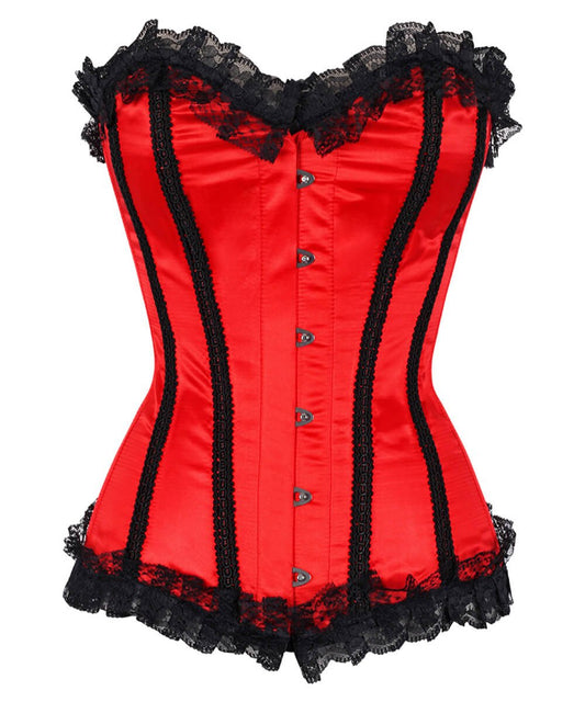 Deion Red Bursleque Overbust Corset