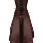 Danifa Steampunk Brown Gathered Corset Dress