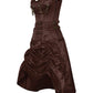Danifa Steampunk Brown Gathered Corset Dress