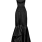 Aikin Black Ruffle Corset Dress