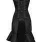 Fresco Black Corset Dress with Ruffle