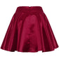 Elwen Maroon Skater Flared Skirt
