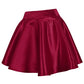 Elwen Maroon Skater Flared Skirt