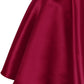 Elwen Maroon Skater Flared Skirt
