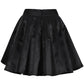 Danice Black Pleated Flared Skirt