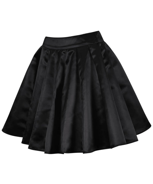 Danice Black Pleated Flared Skirt
