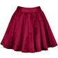 Freki Maroon Pleated Flared Skater Skirt