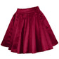 Freki Maroon Pleated Flared Skater Skirt