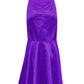 Mareo Long Purple Skirt with Ruffle