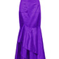 Mareo Long Purple Skirt with Ruffle