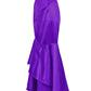 Mareo Long Purple Skirt with Ruffle