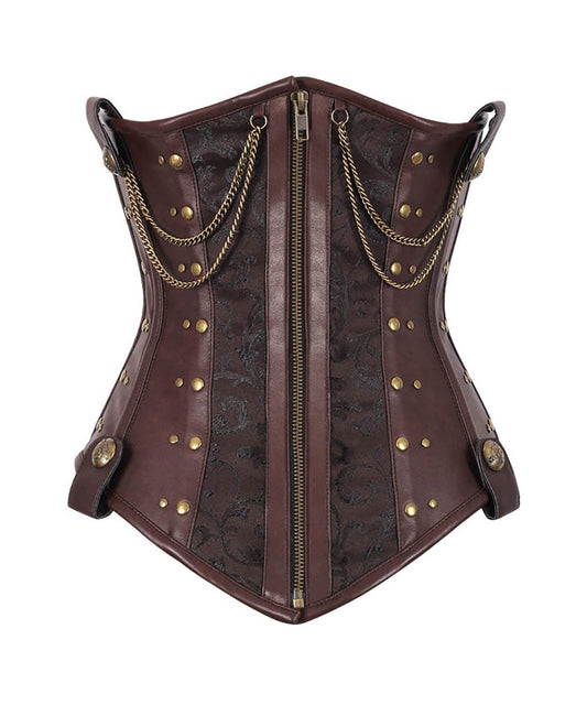 Dasha Steampunk Underbust Corset with Chains