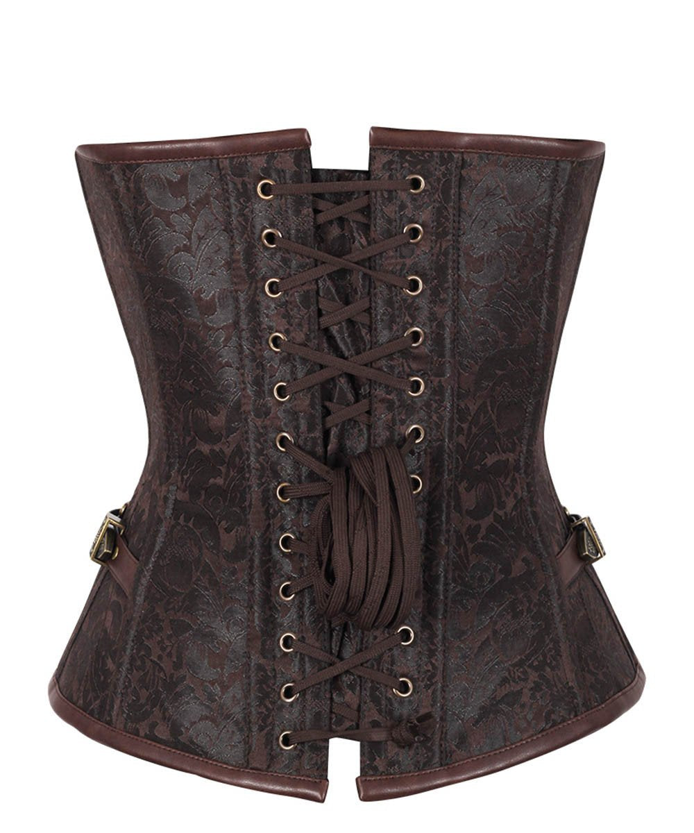 Celenne Steampunk Overbust Corset Steel Boned