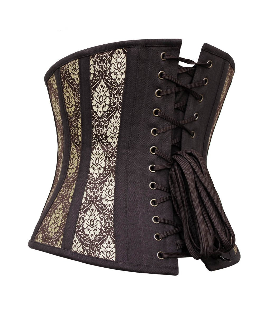Willie Steampunk Gold Underbust Plus Size Corset