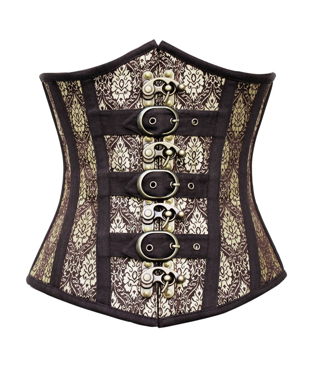 Willie Steampunk Gold Underbust Plus Size Corset
