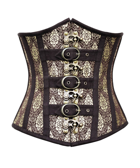 Willie Steampunk Gold Underbust Plus Size Corset