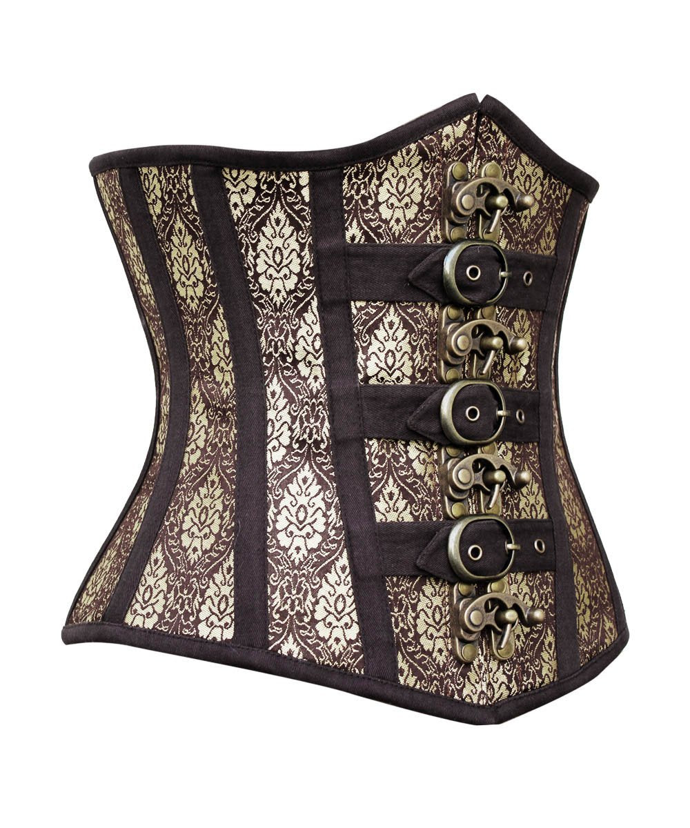 Willie Steampunk Gold Underbust Plus Size Corset