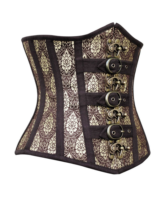 Willie Steampunk Gold Underbust Plus Size Corset