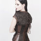 Iris Overbust Brown Steampunk Corset with Detachable Belt