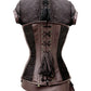 Iris Overbust Brown Steampunk Corset with Detachable Belt