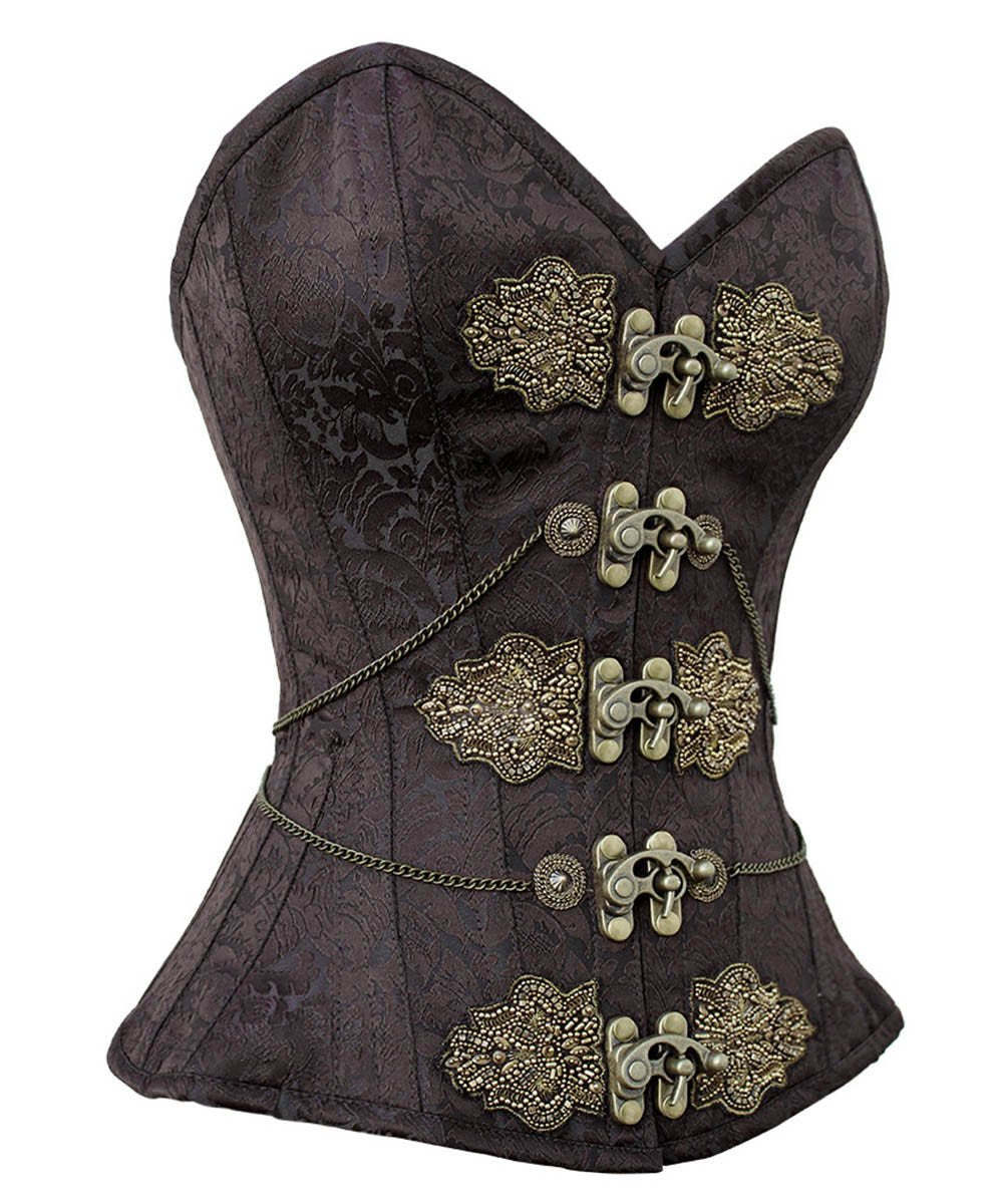 Isabell Steampunk Overbust Embroidered Corset