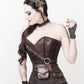 Alexa Brown Brocade Steampunk Overbust Corset
