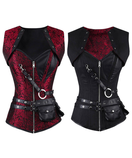 Winnifred Gothic Overbust Reversible Corset