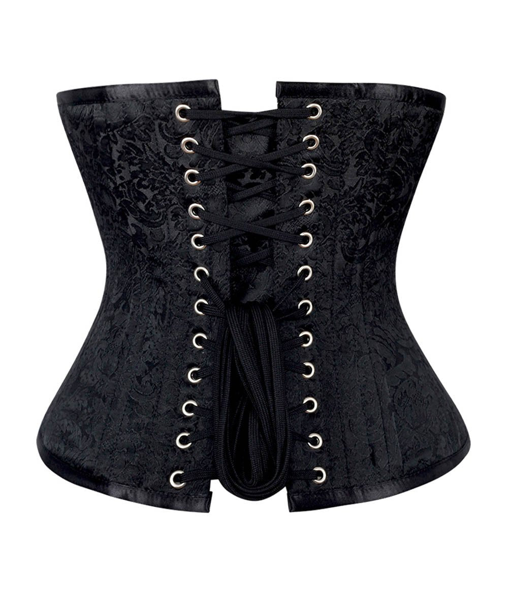 Rosy Black Gothic Waist Training Corset